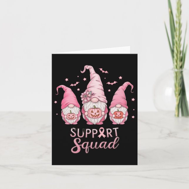 Cartão Cancer de Mama das Bruxas Sup Rosa de Consciência (Frente)