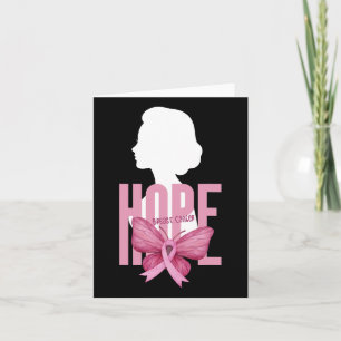 Cartão Cancer de Mama de Suporte Rosa de Consciência do C