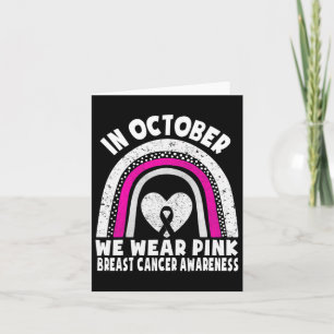 Cartão Cancer De Mama Em Outubro Vestimos Camisa Rosa Awa