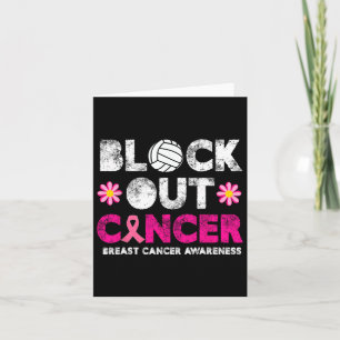 Cartão Cancer de Mama Rosa Volleyt Bloqueia Ca