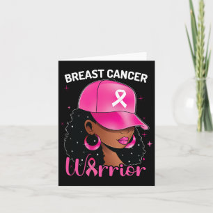 Cartão Cancer do peito Guerreiro negro Cancer da mama