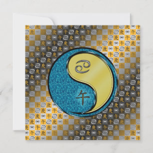 Cartão Cancer e Cavalo Metálico