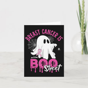 Cartão Câncer É Folha de Boo Assustador Halloween Câncer