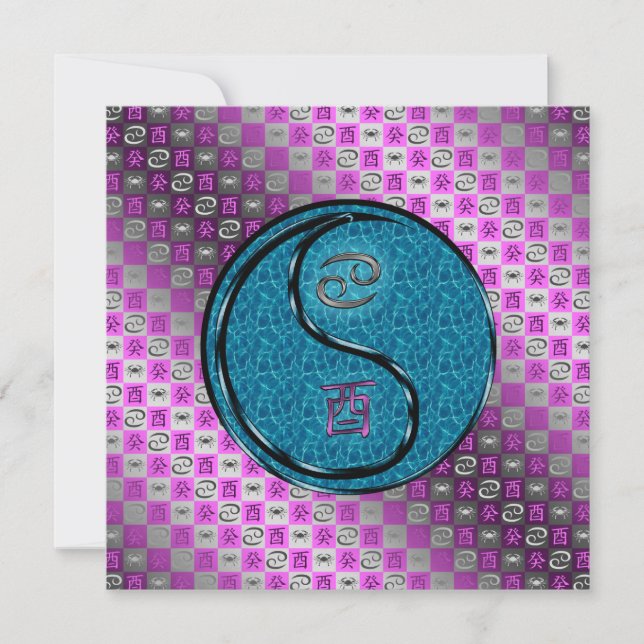 Cartão Cancer e Galo de Água (Frente)