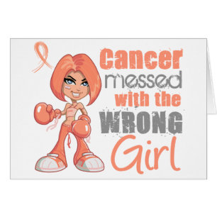 Cartão Cancer Endometrial sujado com menina errada