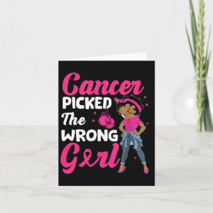 Cartão Cancer Escolheu O Cancer De Mama Errado Da Garota