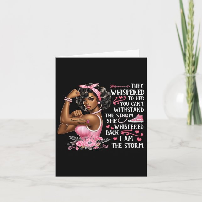 Cartão Cancer Eu Sou A Tempestade Mulheres Negras Que Ves (Frente)