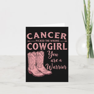 Cartão Cancer Mês Do Cancer Da Mama Escolheu O Cowgir Err