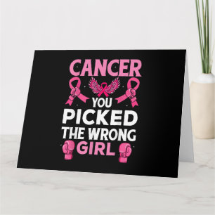 Cartão Cancer Que Pegou A Garota Errada Boxando Luvas Awa
