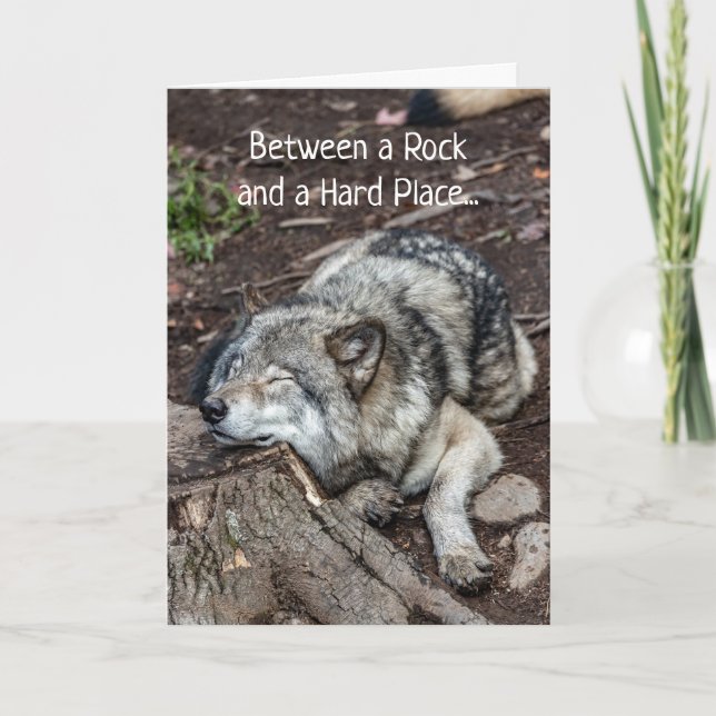 Cartão Cancer Se Sente Entre Rock E Duro Place (Frente)