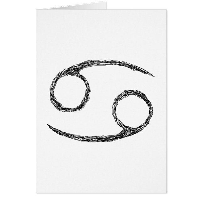 Cartão Cancer. Sinal da astrologia do zodíaco (Frente)