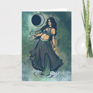 Cartão Cancer Zodiac MoonChild Goddese Belly Dancer