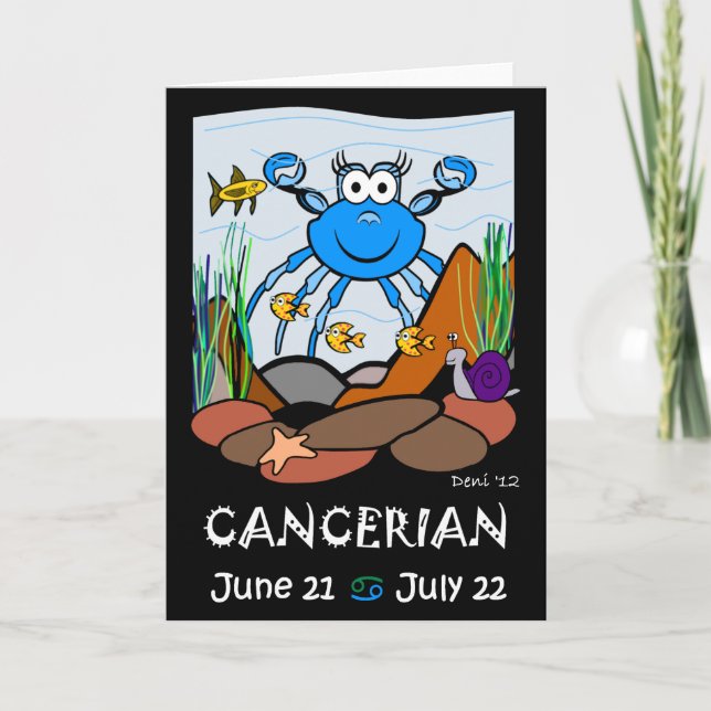 Cartão Cancerian Zodiac Greeting Card (Frente)