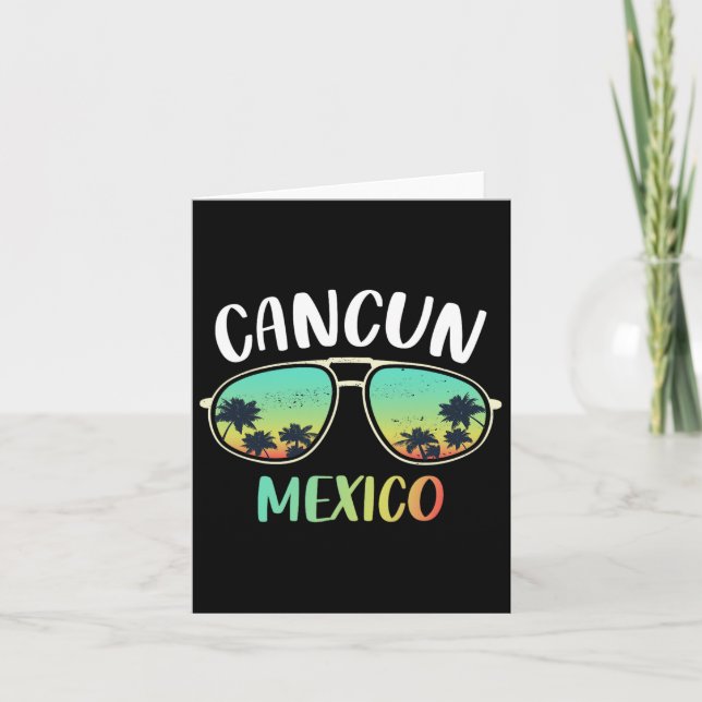 Cartão Cancún México, Família de Camisas Souvenir que Com (Frente)
