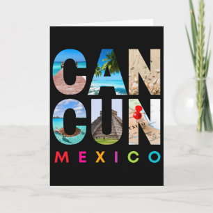 Cartão Cancun México Férias Praia Família Correspondente