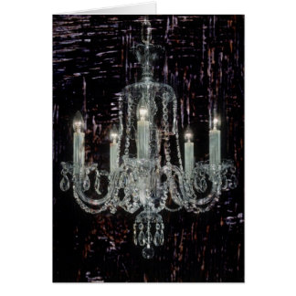 Cartão candelabro de cristal gótico do steampunk elegante