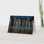 Cartão Candles Happy Birthday Grandson Card<br><div class="desc">Candles Happy Birthday Grandson Card</div>