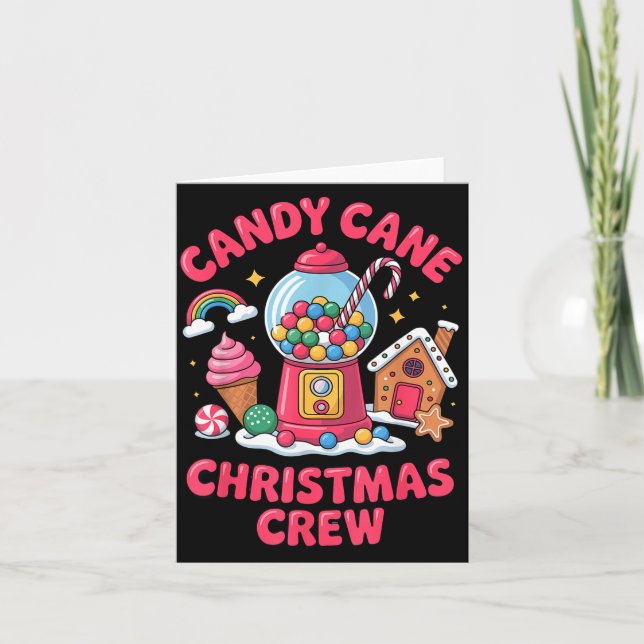 Cartão Candy Cane Christmas Crew Gumball Gingerbread Pepp (Frente)