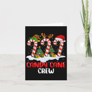 Cartão Candy Cane Crew Família Engraçada De Natal Vincula