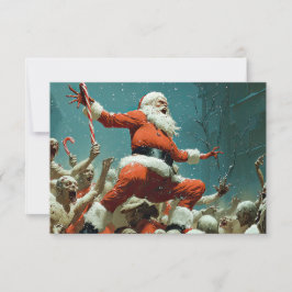 Cartão Candy Cane Crusader Flat Greeting Card