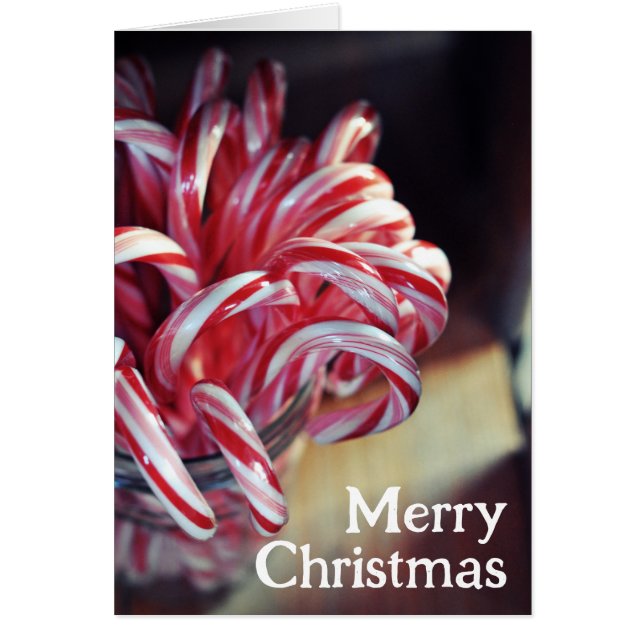 Cartão Candy Cane, Jingle Bells, Feriado de Doces de Nata (Frente)