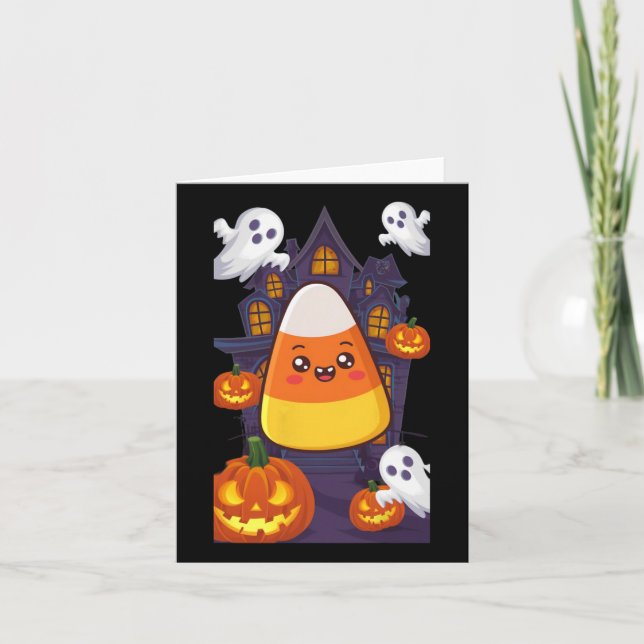 Cartão Candy Corn Halloween Costume (Frente)