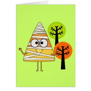 Cartão Candy Corn Mummy Halloween