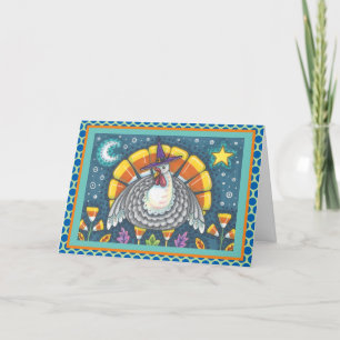 Cartão CANDY CORN TURKEY AGRADECENDO A GREETING CARD Vers