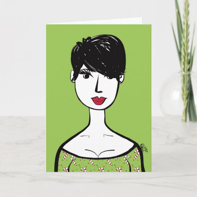 Cartão Candy Cutie de Natal (Frente)