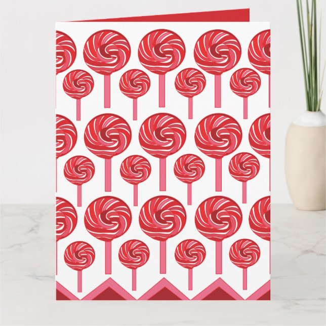 Cartão Candy Lollipop Sweet Candy Lollipop (Frente)