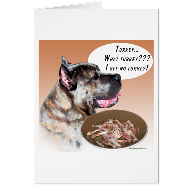 Cartão Cane Corso Turkey (Frente)