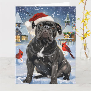 Cartão Cane Corso Winter Wonderland Christmas Joy