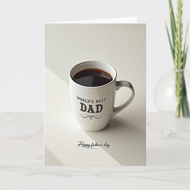 Cartão Caneca de Feliz Dia dos Pais (Frente)