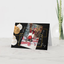 Caneca de Natal Preto Dourado com Foto Personaliza