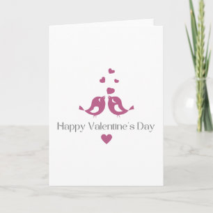 Cartão Caneca do Dia dos Namorados Pássaros de Amor Rosa,