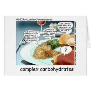 Cartão Canecas Engraçadas de Carboidratos Complexos Cartõ
