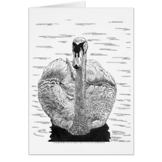 Cartão Caneta e tinta da cisne