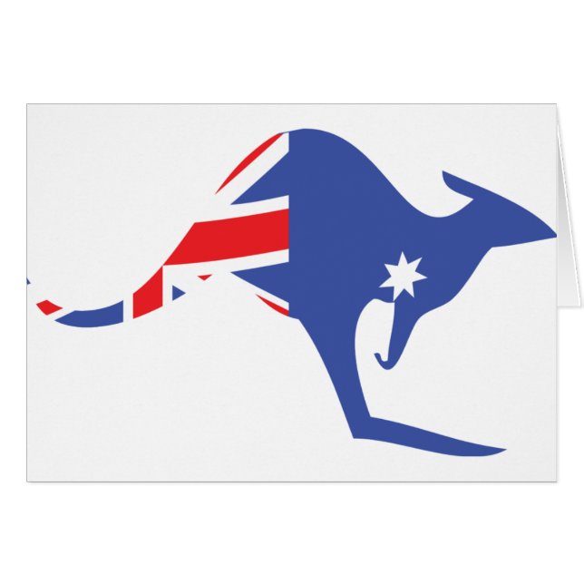 Cartão canguru australiano (Frente Horizontal)