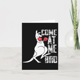 Cartão Canguru Boxando Vem Pra Mim, Mano Pulando Kangaroo