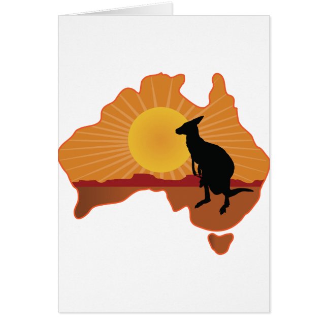 Cartão Canguru de Austrália (Frente)
