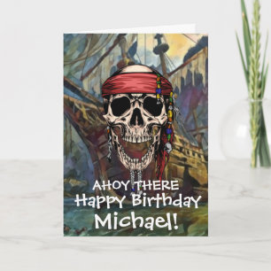 Cartão Canhão do Navio Fantasma Caveira Pirata