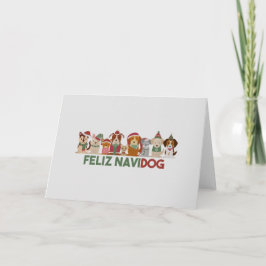Cartão Canhoto de Natal: Feliz Navidog