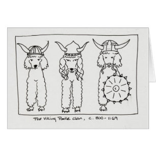 Cartão Caniche de Viking