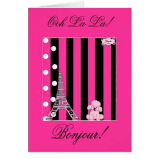 Cartão Caniche francesa