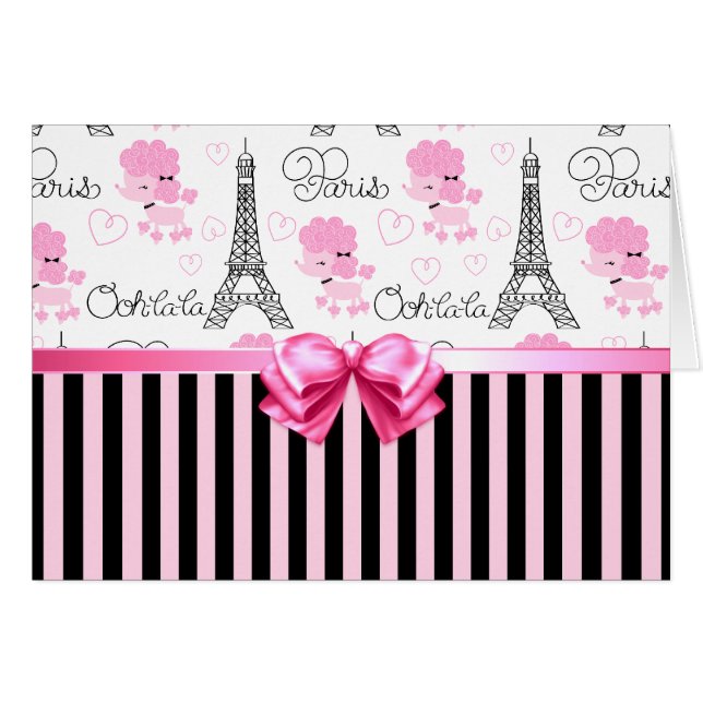 Cartão Caniches de Paris (Frente Horizontal)