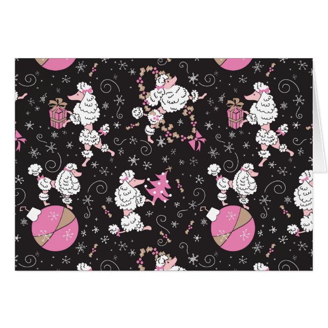 Cartão Caniches que decoram a versão nova (Frente Horizontal)