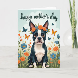 Cartão Canino Coroa Floral