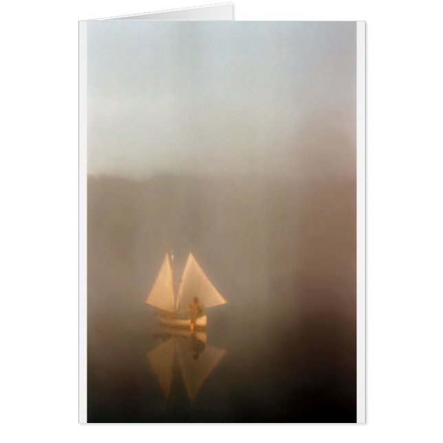 Cartão Canoa de Velas Duplas (Frente)