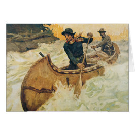 Cartão Canoa nos Rapids