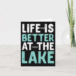 Cartão Canoagem Rafando A Vida É Melhor No Lago Natureza
